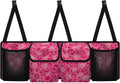 Sturdy Car Trunk Organizer Pink Leopard Print Trunk Hanging Storage Bag Multipurpose Cargo Bag,Frees Trunk Floor