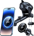 HTU 【Military-Grade】 for MagSafe Car Mount【Upgraded Strongest Suction】 Magnetic Phone Holder Cell Stand for Dashboard Windshield Vent,Truck Cradle for iPhone 17 Pro Max 16 15 14 13 12 Tesla, Black