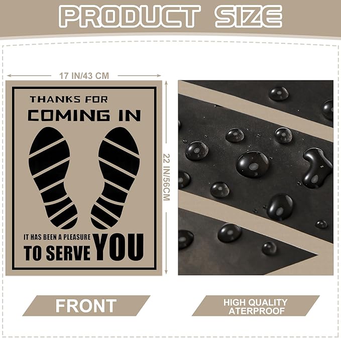 Frienda 500 Pcs Waterproof Paper Car Floor Mats Disposable Floor Pads Covered Plastic Film Automotive Foot Mat for Vehicle Supplies (Brown,22 x 17 Inch)