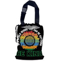 NHNXHWIA Peace Car Trash Bag,Be Kind Hanging Drawstring Car Garbage Bag,Waterproof Canvas Car Back Seat Organizer with Adjustable Buckle,for Vehicles,SUVs,Camping,Road Trips
