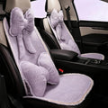 Cute Car Seat Cover for Women Include Butterfly Bow Headrest Pillow Lumbar Support Pillow and Car Front Seat Cushion and Back Cushion for Most Vehicles