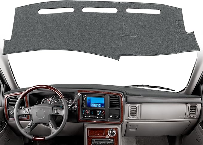 Dash Cover Mat Custom Fit for Cadillac Escalade Dashboard Pad Cap Carpet Protector K274 (Dark Gray)