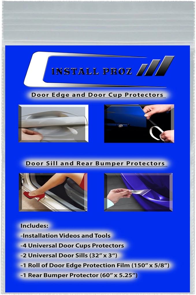 Install Proz Self-Healing Clear Paint Protection Film (Bundle(Door Edge,Door Cup,Door Sill,Rear Bumper))