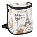 MNSRUU Car Trash Can with Lid, Eiffel Tower Flower Basket Bicycle Car Trash Bag Hanging Organizers and Storage for Front Back Seat, Leak-Proof Trash Bin