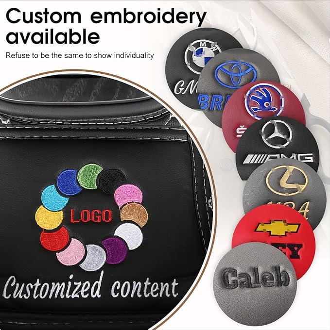Luxury car Floor mats are for 99% of Vehicle Models,All Weather car Floor mats Provide Comprehensive Protection for Vehicles,Floor mats for car Personalized Customization! (Black-Rice)