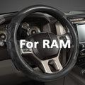 GIANT PANDA Steering Wheel Cover for Dodge Ram 1500 - Car Steering Wheel Covers for Dodge Ram 2500 3500 15.5-16 inch - Gray