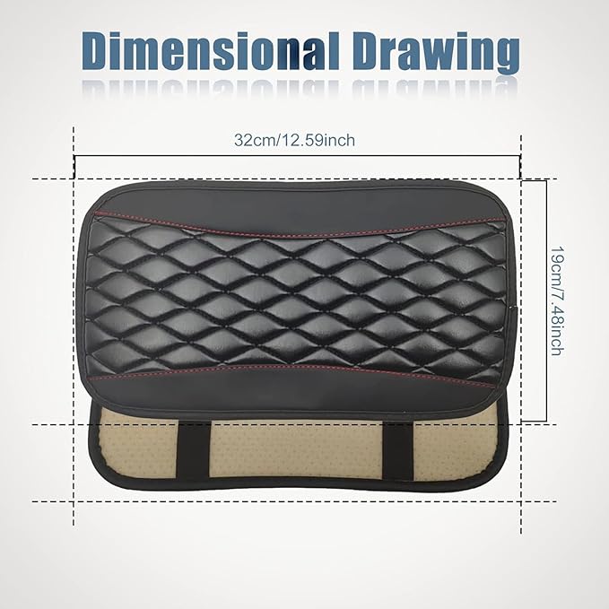 Leather Car Center Console Armrest Pad for Toyota Tacoma 2005-2023, Auto Armrest Cushion, Waterproof Seat Box Cover Protector, Vehicle Interior Decor Accessories, Brown