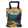 Forest Mountains Car Garbage Bag,Sunset in River Small Car Trash Bag Hanging,Drawstring Car Garbage Bag with Adjustable Buckle for Car Back Seat,SUVs,Camping,Road Trips