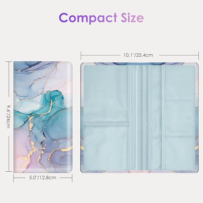 Car Registration and Insurance Holder，Colour Patterns Men Women Car License Document Registration and Insurance Card Holder