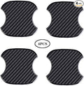 WORCAS 4Pcs Universal 3D Carbon Fiber Car Door Handle Paint Scratch Protector Sticker Auto Door Handle Cups Protective Pad (M)