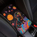 UNICEU Universal Fit Car Armrest Cover Dachshund Planet Print Auto Center Console Armrest Pad Anti Slip Armrest Seat Box Cover Protector Comfortable Car Interior Decor Accessories