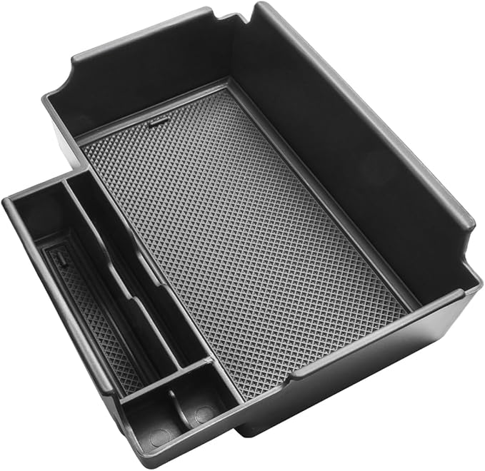 Center Console Organizer Compatible with Ford Explorer 2020 2021 2022 2023 2024 2025 2026 Interior Accessories, Coin Holder Armrest Secondary Storage Box Container Insert Divider Tray, Black
