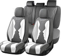 Coverado Car Seat Covers Full Set, Seat Covers for Cars, Front Seat Covers and Back Seat Cover Waterproof Leather Automotive Seat Cover, Universal Car Interior Protectors Cushion for Most Cars