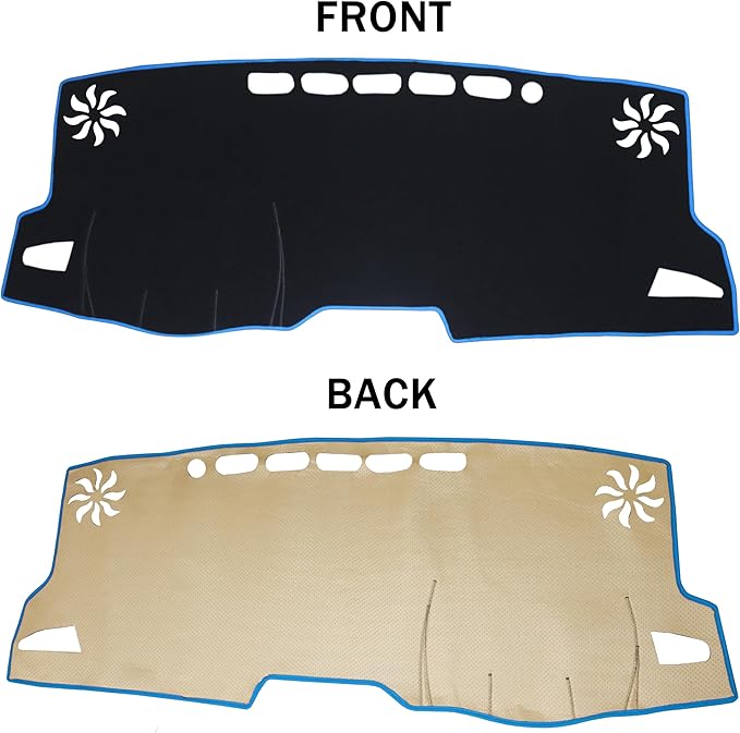 for Toyota Corolla Accessories 2019-2022 2023 2024 2025 2026 Dash Cover Dashboard Cover Mat Center Console Carpet Non-Slip Protector Sunshield Pad Custom Fit for Corolla 2020 2021, Blue Trim
