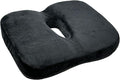 Seat Cushion - Memory Foam Sitting Pillow - Car Seat & Office Chair Cushion - Slip-Resistant with Soft Surface (1 Pack, Curved Shape)