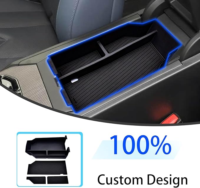 Center Console Organizer Compatible with BMW X3 2025 2026 (30 xDrive/M50 xDrive) , ABS Plastic & Anti-Slip Rubber Console Storage Box with Charging Hole, Center Organizer for 2025 BMW X3 Accessories