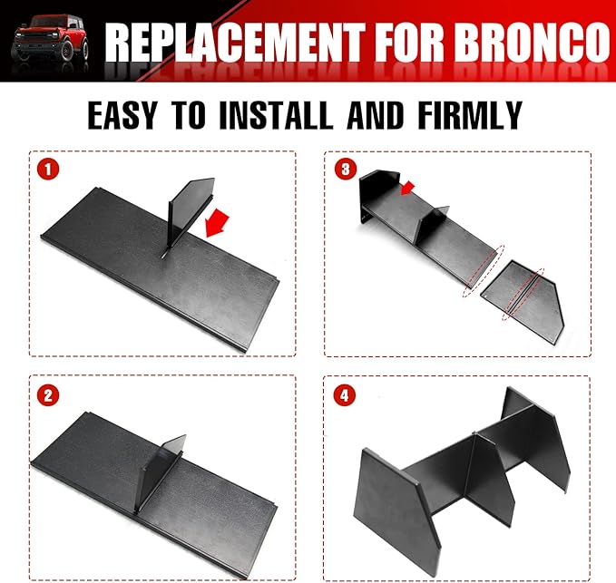 Mabett Glove Box Dividers Organizer for Ford Bronco Accessories 2021 2022 2023 2024 2/4-Door, Use Dividers to Organize Center Console Interior Storage box (Not for Bronco Sport)