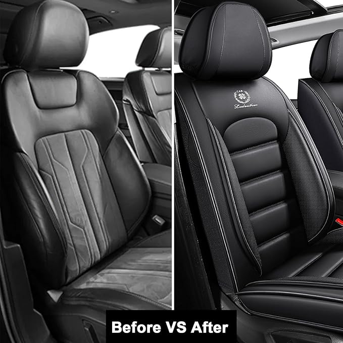 AREKA 2 Seat Covers for Subaru Crosstrek 2016-2026 Breathable Cars Seat Covers,Anti-Slip Waterproof Car Seat Protectors with Airbag,Automotive Vehicle Cushion with Storage Pockets (Standard,Black)