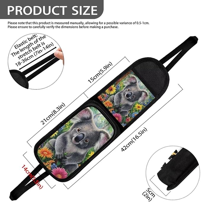 Cute Sloth Car Seat Side Organizer,Car Seat Back Side Hanging Bag,Car 2 Pocket Seat Side Organizer, Auto Seat Storage Hanging Bag,Car Travel Accessories Suitable for All Cars