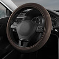 Skechers Memory Foam Steering Wheel Cover,Grade Protein Leather Steering Wheel Cover,Universal Anti-Slip Fit 14" 1/2-15" Car Wheel Cover for Men Women Fit Suvs,Vans,Sedans,Car,Trucks,Brown
