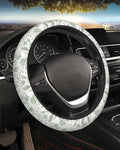 Steering Wheel Cover Accessories Neoprene Cover, Breathable Non-Slip Easy to Install Suitable for Women Men, 14.5-15.5 Inch for Car SUV Van Truck Universal - Green Plants