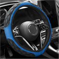 Car Steering Wheel Cover, 15 Inch Elastic Comfortable Auto Steering Wheel Protector, Anti-Slip Leather Wheel Cover Fashionable Interior Accessories for Most Cars Trucks SUVs (Blue)
