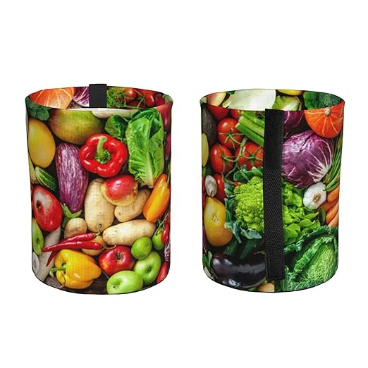 Funny Vegetable Car Trash Can Garbage Cans Foldable,Cute Hanging Car Organizer and Storage Bag Leak Proof, Auto Back Seat Trash Bin Universal for Truck, SUV, Outdoor Travel