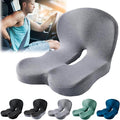 Soothe and Seat Cushion, Back and Seat Cushion for Back Pressure Relief, Ergonomic Non Slip Memory Foam Seat Skin Sciatica Pad Cushions for Car,Truck, Desk,Gaming Chair (Light Gray)