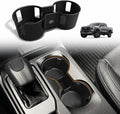 Muslogy Center Console Cup Holder Inserts Compatible with 2024 2025 Ford Ranger Accessories Middle Console Drink Holder Silicone Black Organizer Non-Slip Drink Stopper