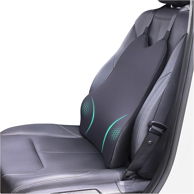 Back Support for Car - 20.9 Inch Extended Car Back Support Relieves Full Back Discomfort on Long Rides, Rebuilds Support for Older Vehicles, Fits Mid-to-Large Sedans, SUVs & Trucks