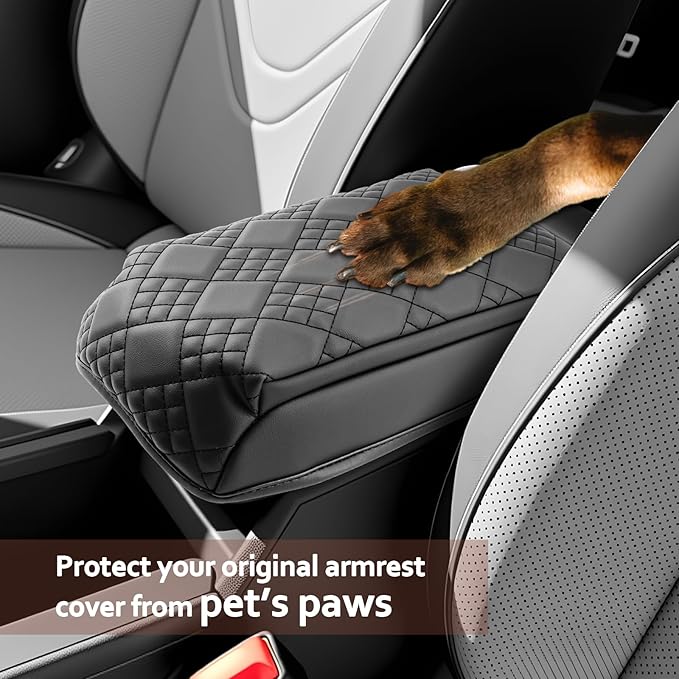 SKTU for 2025 2026 VW Tiguan Center Console Cover for 2025+ Volkswagen Tiguan (S/SE/SE R-Line Black/SEL R-Line) Armrest Cover VW Tiguan 2025 2026 Accessories 2025+ Tiguan Console Cushion (Thickened)