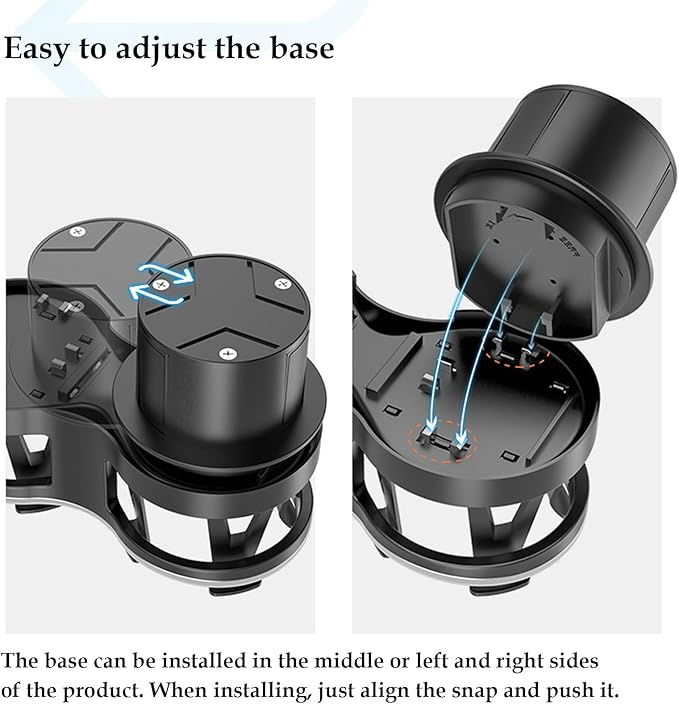 Adjustable Car Cup Holder Expander with Cup Diameter Less Than 2.55inches-fit cola Drink Cups Holder,2 in 1 cupholder for Coffee Cup Holder. (BJ-2390)