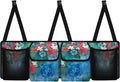 CLOHOMIN Hibiscus Car Trunk Organizer Blue Sea Turtle Car Storage Bags Washable Car Trunk Tool Organizer Collapsible Cargo Bag with 4 Pockets Car Decorative Accessories