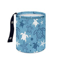Turtle Print Hanging Car Trash Bag Car Trash Can with Adjustable Buttons Collapsible Multipurpose Car Storage Bag Road Trip Essentials