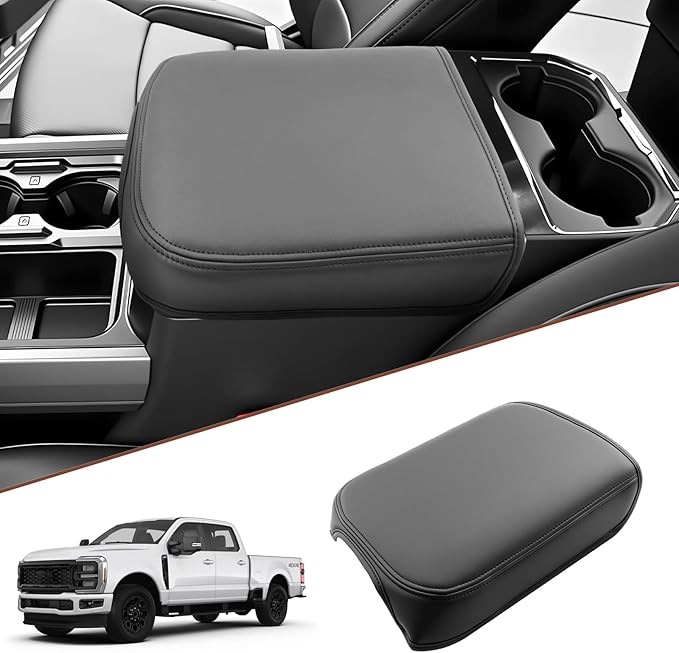 SKTU for 2023-2026 Ford F-250 Armrest Cover for 2023-2026 Ford F-250 Super Duty Center Console Cover 2023-2026 F-250 Super Duty Accessories Console Cushion F250 Seat Box Pad [Durable, Soft]