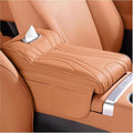 Car Center Console Cover for Lexus RX 350 2021-2023, Memory Foam Arm Rest Cushion Pad Waterproof Non-Slip Universal Interior Accessories with Pocket and Tissue Box,Brown