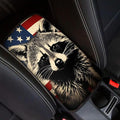 Car Center Console Pad, Universal Waterproof Car Armrest Seat Box Cover, Car Interior Accessories for Most Vehicle SUV Truck Vintage American Flag Red Panda Car Armrest Pad