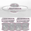 8Pcs Bling Car Door Handle Protector Stickers,Crystal Rhinestone Glitter Car Door Handles Cup Scratch Protectors Decals Universal (Pink White)