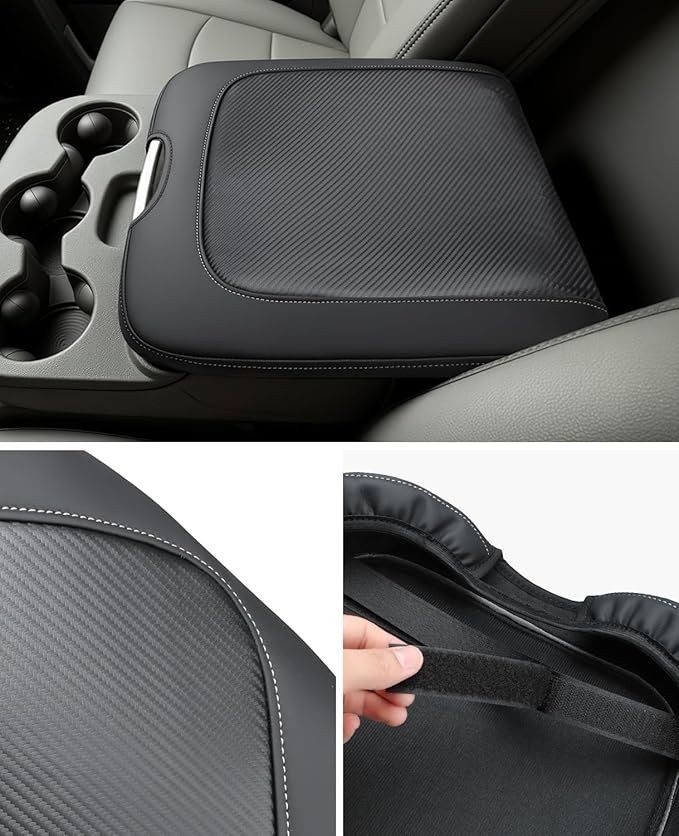 INTGET Center Console Cover for 2013-2018 Dodge Ram 1500 2500 3500 & 2013-2026 Ram 1500 Classic/2500/3500 Accessories Interior Middle Armrest Arm Rest Cushion Protector(Fit for Jump Seat Console)
