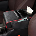 Car Middle Center Console Cover with Cup Holder for Long Driving,Car Armrest Cover for SUV,Truck-2.95in Height-Lifts Arms to Relax Muscles,Multi-Functional Storage for Trips Scratch-Resistant