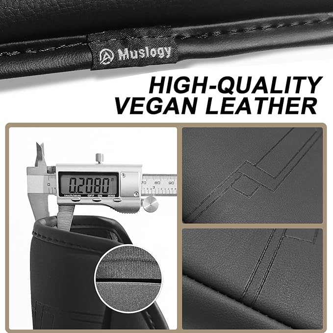 Muslogy Center Console Armrest Cover Compatible with Nissan Frontier 2005-2021 & Nissan Xterra 2005-2015 Accessories Comfort Armrest Pad Cushion Box Lid Cover Vegan Leather Protector Regular Thick