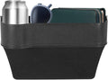 HARFINGTON Car Seat Gap Filler Organizer 10.2 x 6.5 x 2.4 Inch ABS Universal Car Organizer Storage Box Between Seat and Console (Left) with Cup Holders for Phone Sunglasses Keys, Black