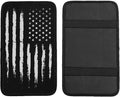 Vintage Black American Flag Car Armrest Cover Auto Center Console Pad Soft Car Armrest Cushion Handrail Box Universal Decoration Cushion