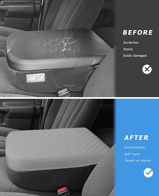INTGET Center Console Cover for 2002-2012 Dodge Ram 1500 2500 3500 Accessories Interior Middle Armrest Arm Rest ST, SLT, Laramie, Sport, TRX4 Cushion Pad Protector(Fit for Jump Seat Console)