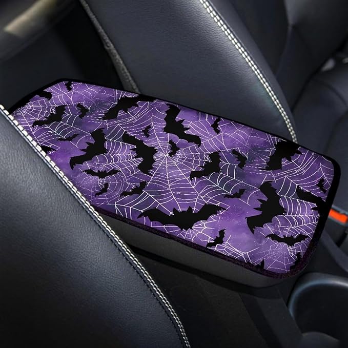 Horeset Bat Car Armrest Cover Cushion Pad Auto Accessories Cheetah Center Console Armrest Protector