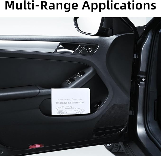 Ziciner Car Registration Insurance Holder, 2Pack Essential Auto Card Document Glove Box Organizer with Touch Fastener, Vehicle Interior Accessories Perfect for Most Car, Truck, SUV (White/Big Car)