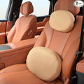 FLORICH Car Headrest and Lumbar Support Double-Sided Suede & Leather Neck Rest Cushion with Back Support Breathable Car Seat Headrest and Lumbar Support for Car Office Chair Fatigue Relief, Brown