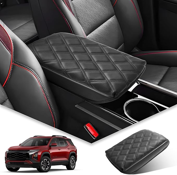 BIBIBO 2025 Chevy Equinox Center Console Cover for 2025 2026 Chevy Equinox (LT/RS/ACTIV) Arm Rest Cover 2025 Chevrolet Equinox Accessories 2025 Equinox Armrest Cover (Not Fit 2025 Equinox EV)