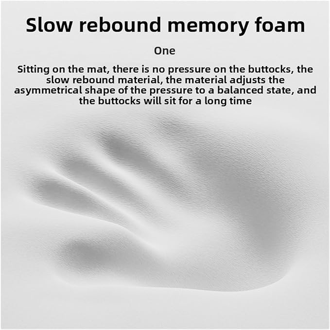 Memory Foam Car Seat Cushions with Lumbar Support - Cool and Breathable Comfort for Car and Office Seats(H,40x40cm)