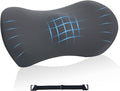 Lumbar Support Pillow for Office Chair and Car Seat, Lumbar Pillow with Adjustable Strap, Memory Foam Back Pillow for Lower Back Pain Relief, Back Support Pillow for Sitting, Driving, Traveling